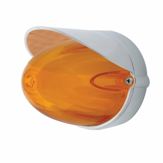 9 LED Dual Function GloLight Watermelon Grakon 1000 Flush Mount Kit With Visor - Amber LED/Amber Lens