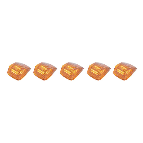 36 LED Square Cab Light - Amber LED/Clear Lens (5-Pack)