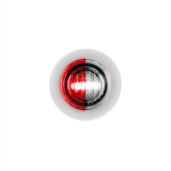 2 LED 3/4" Mini Dual Function Double Fury Light (Clearance/Marker) - Red & White LED/Clear Lens