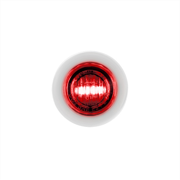 2 LED 3/4" Mini Dual Function Double Fury Light (Clearance/Marker) - Red & White LED/Clear Lens