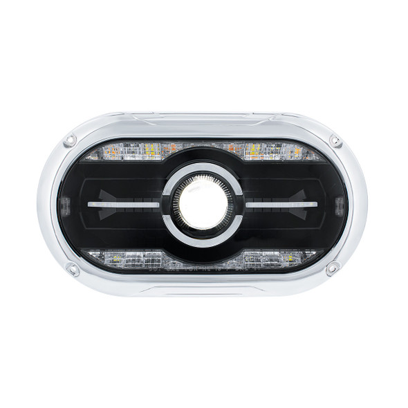 Black Full LED Projector One-Piece Style Headlight For Dual 5-3/4" Headlight Housing