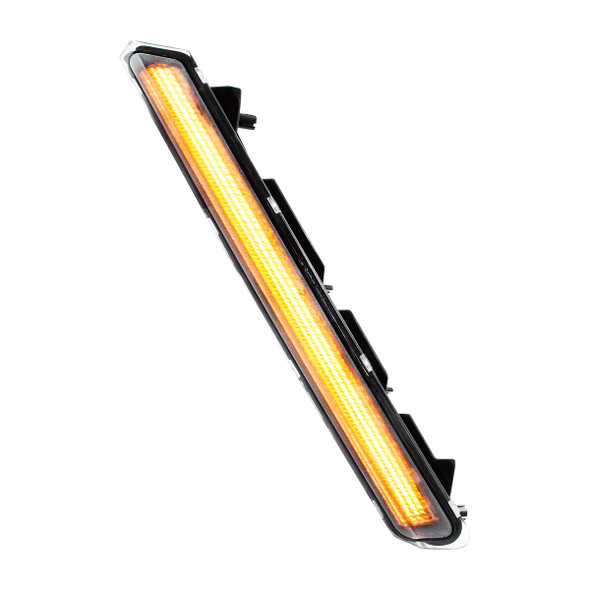 48 LED Competition Series Fender Turn Signal Light For 2022-2025 Kenworth T680-Amber LED/Clear Lens, Driver