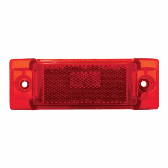 Rectangular Light (Clearance/Marker) With Reflex Lens - Red Lens