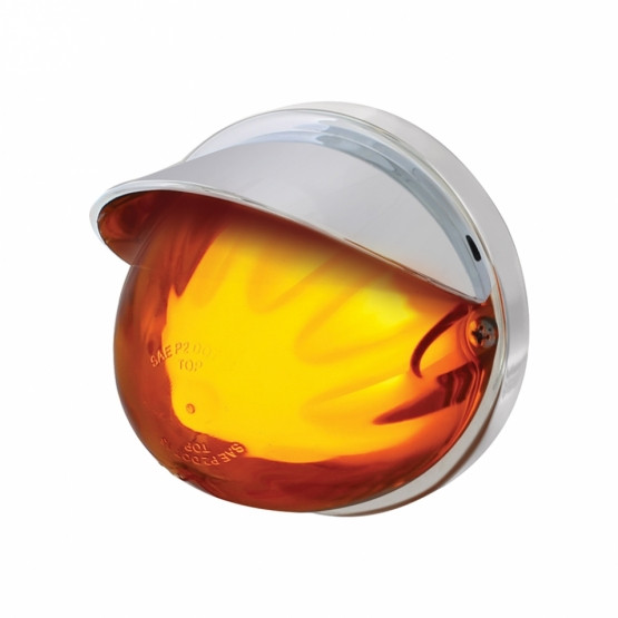 9 LED Dual Function GloLight Watermelon Flush Mount Kit With Visor - Amber LED/Amber Lens