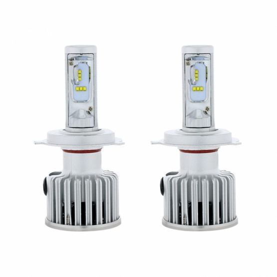High Power H4 LED Bulb With Fan (Pair)