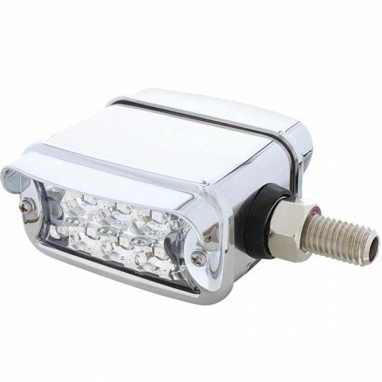 20 LED Dual Function Reflector Double Face Light W/Visor - Horizontal Mount -Amber & Red LED/Clear Lens