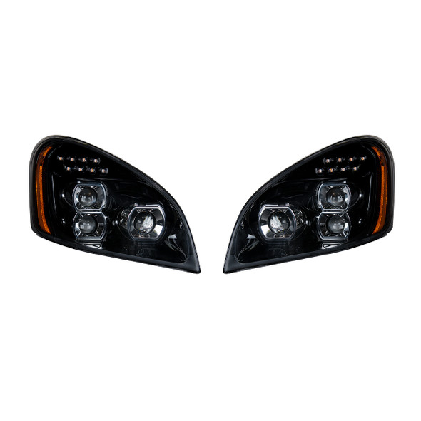 "Blackout" LED Headlight Set For 2008-2017 Freightliner Cascadia (Pair)