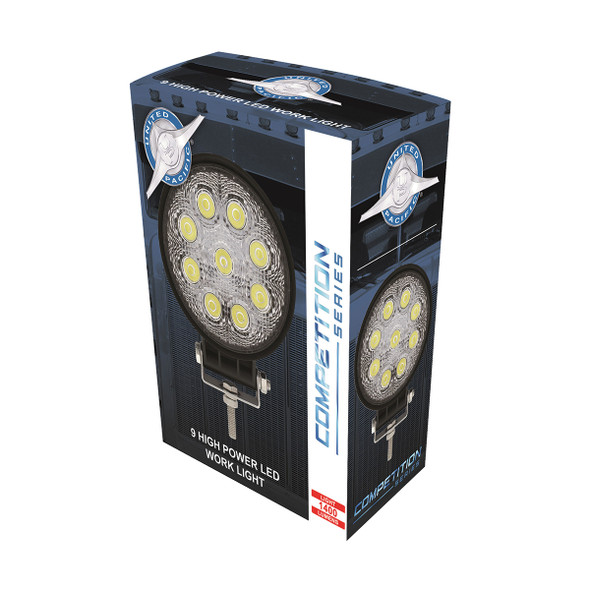 9 High Power LED 4-1/2" Round "Competition Series" Work Light - Spot