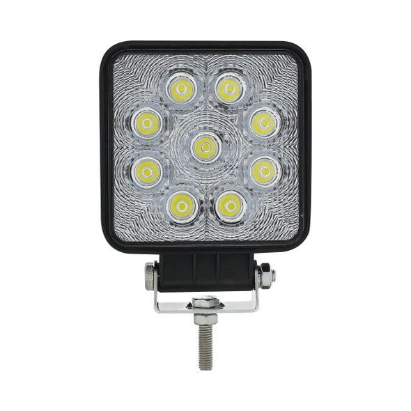 9 High Power LED 4-1/4" Square "Competition Series" Work Light - Flood
