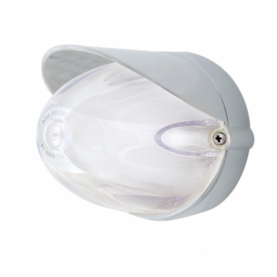9 LED Dual Function GloLight Watermelon Grakon 1000 Flush Mount Kit With Visor - Amber LED/Clear Lens