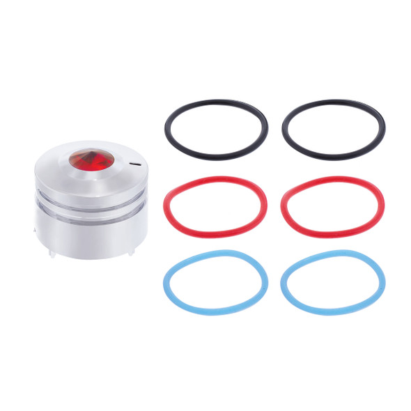 41169-UP DELUXE SIGNATURE A/C CONTROL KNOB FOR PETERBILT - RED CRYSTAL