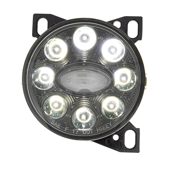 9 LED Projector Fog Light With LED Position Lights For Peterbilt 579/587 & Kenworth T660 - Black