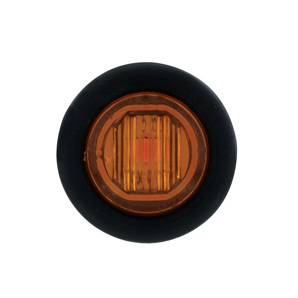 Single SMD LED 3/4" Mini Light (Clearance/Marker) With Rubber Grommet - Amber LED/Amber Lens