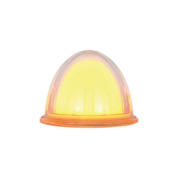 9 LED Dual Function GloLight Watermelon Cab/Auxiliary Light - Amber LED/Clear Lens