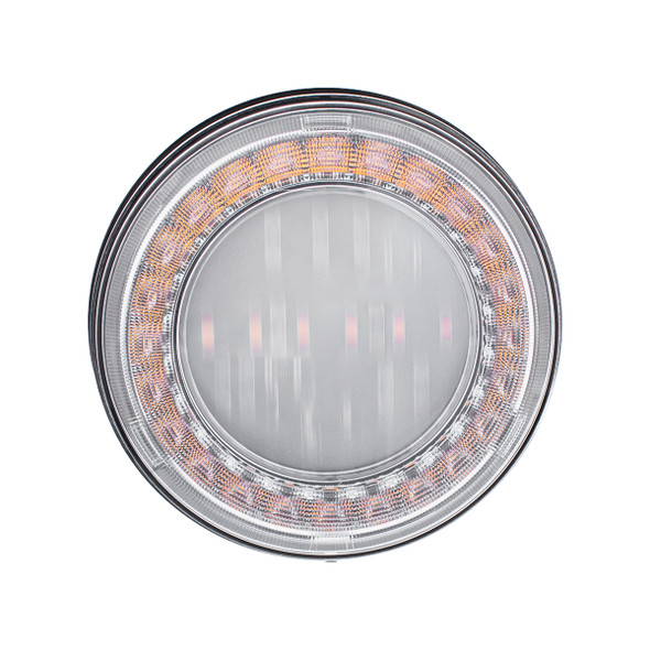 30 LED 4" Round Lumos Light I-Series (Turn Signal) - Amber LED/Clear Lens