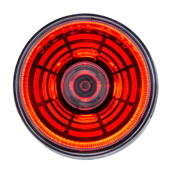 4 LED 2.5" Round Abyss Light (Clearance/Marker) - Red LED/Clear Lens