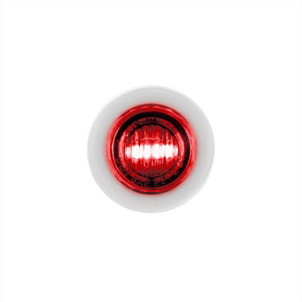 2 LED 3/4" Mini Double Fury Light (Clearance/Marker) - Red & Green LED/Clear Lens