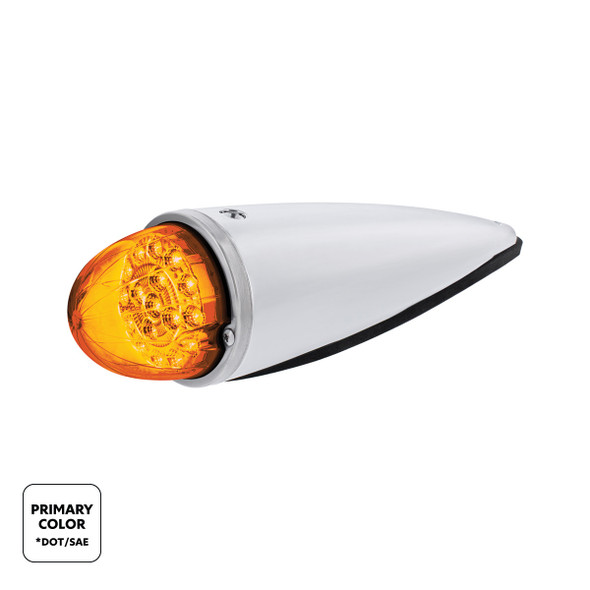 Double Fury 17 LED Dual Function Watermelon Torpedo Cab Light-Amber & Green LED/Clear Lens