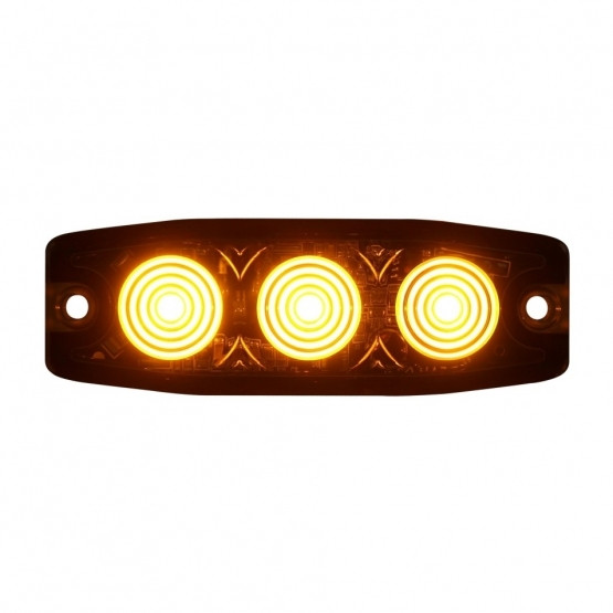 3 High Power LED Super Thin Warning Light - Amber LED (Bulk)