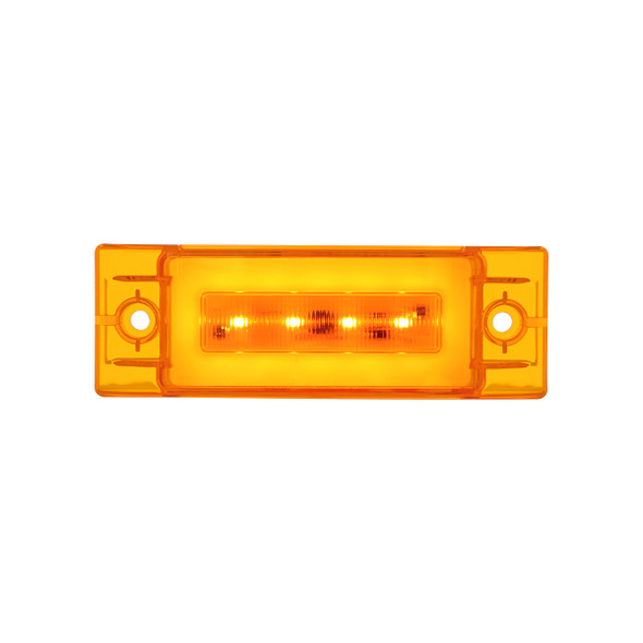 16 LED Rectangular GloLight (Clearance/Marker) - Amber LED/Amber Lens (Bulk)
