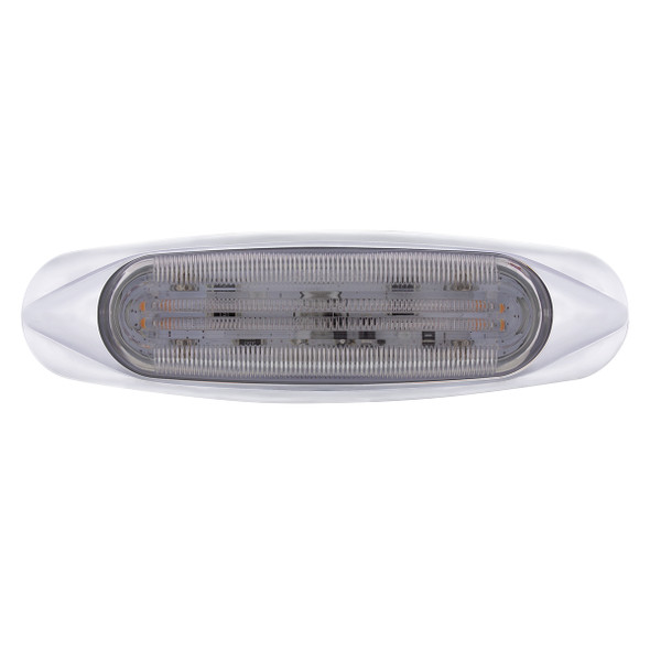 4 LED LIGHTTRACK Light (Clearance/Marker) - Amber LED/Clear Lens