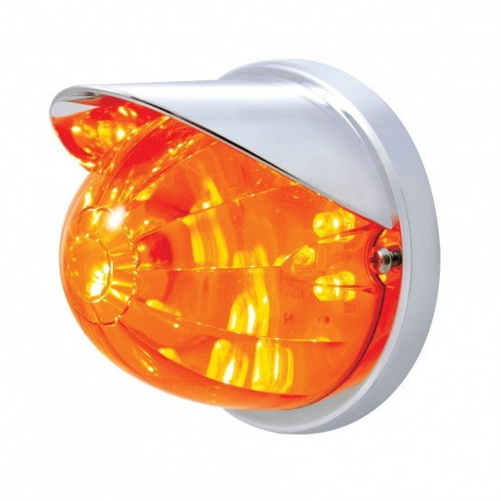 17 LED Watermelon Flush Mount Kit With Visor - Amber LED/Dark Amber Lens