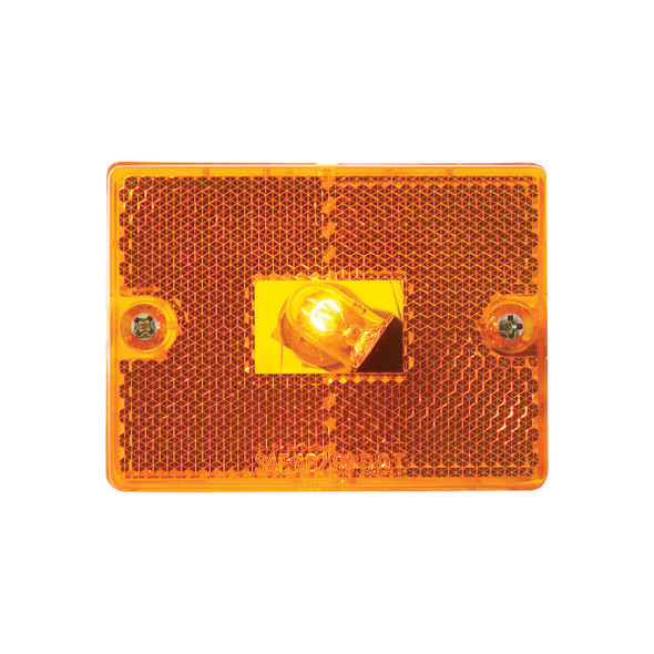 Rectangular Light (Clearance/Marker) With Reflex Lens - Amber Lens