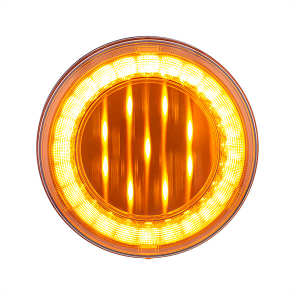 33 LED 4" Round Lumos Light X-Series (Turn Signal) - Amber LED/Amber Lens