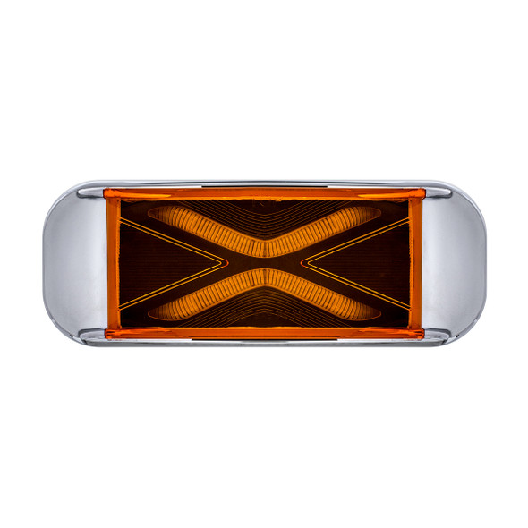 4 LED Saber Rectangular Marker Light With Amber Lens