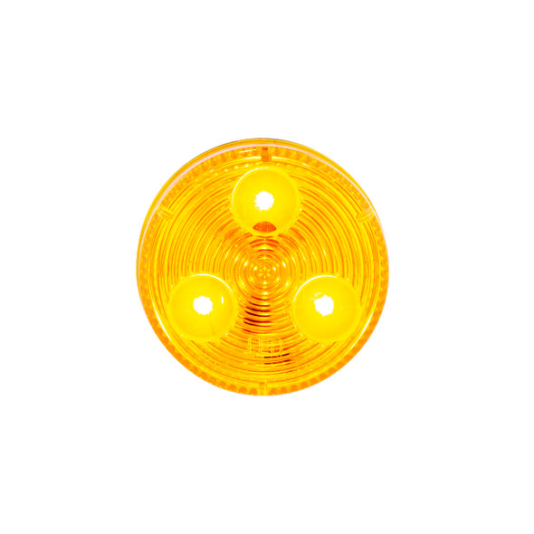 3 LED 2" Round Low Profile Light (Clearance/Marker) - Amber LED/Lens (Bulk)