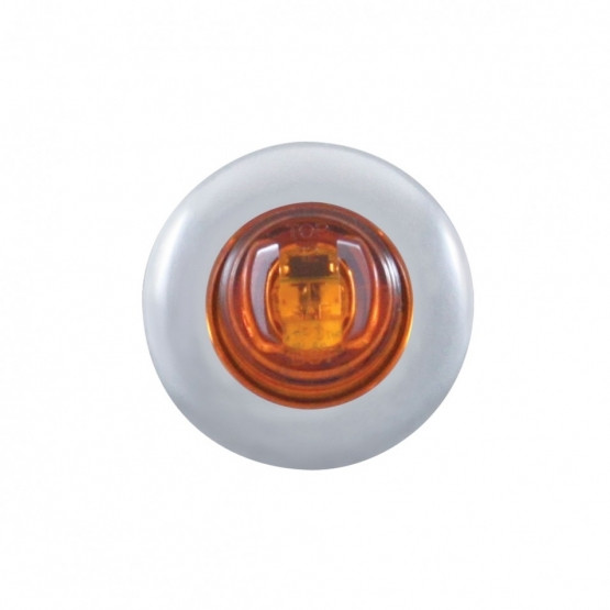 2 LED 3/4" Mini Light With Bezel (Clearance/Marker) - Amber LED/Amber Lens