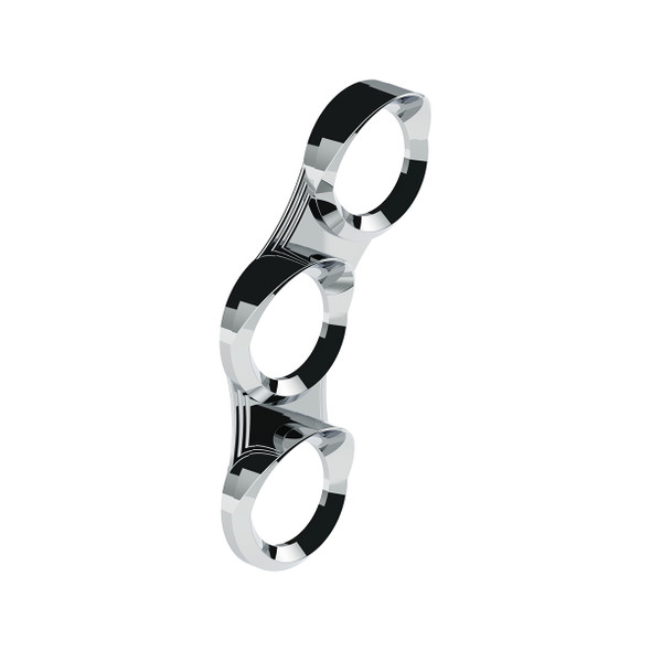 41292-UP CENTER DASH 3 GAUGE CLUSTER BEZEL WITH VISOR FOR 2006+ PETERBILT - LEFT