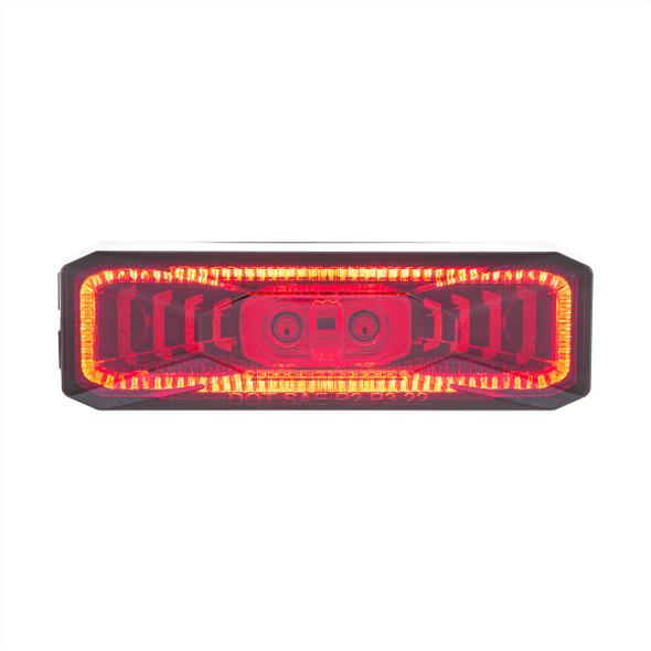 10 LED Rectangular Abyss Light (Clearance/Marker) - Red LED/Red Lens