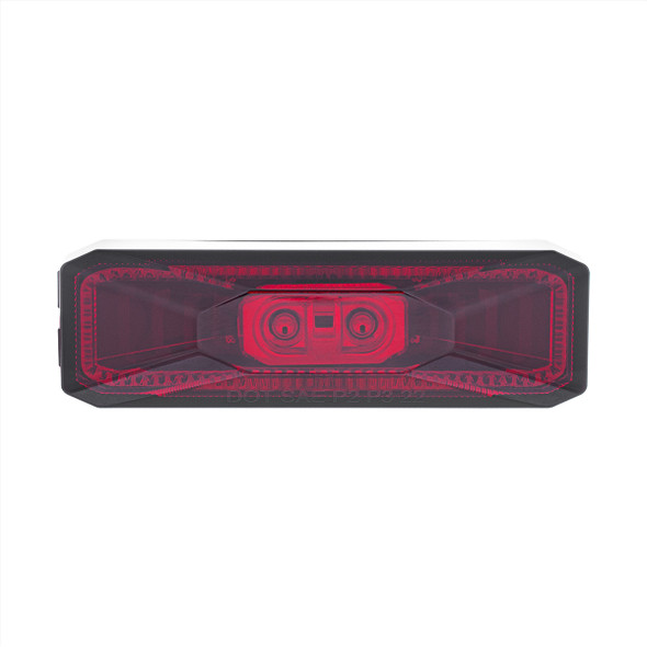 10 LED Rectangular Abyss Light (Clearance/Marker) - Red LED/Red Lens