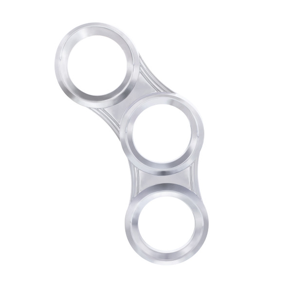 4129-UP CENTER DASH 3 GAUGE CLUSTER BEZEL WITH VISOR FOR 2006+ PETERBILT - RIGHT