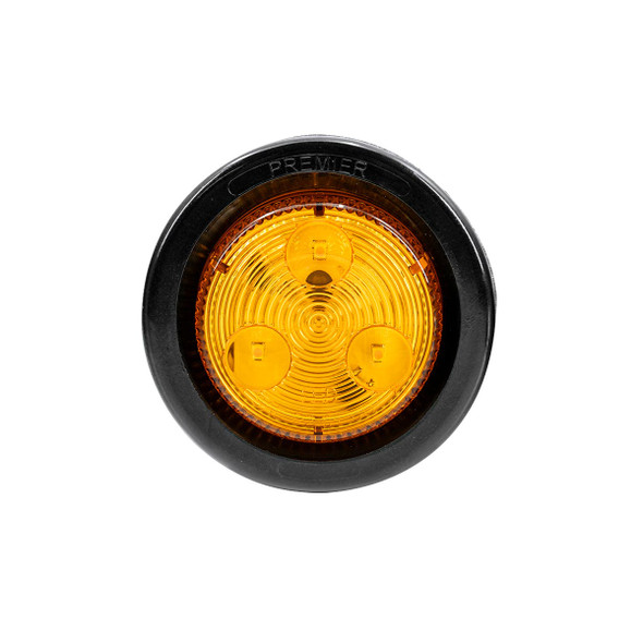 3 LED 2" Round Low Profile Light Kit (Clearance/Marker) - Amber LED/Lens