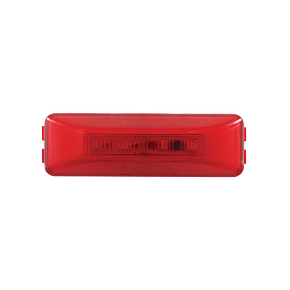 10 LED Rectangular GloLight (Clearance/Marker) - Red LED/Red Lens