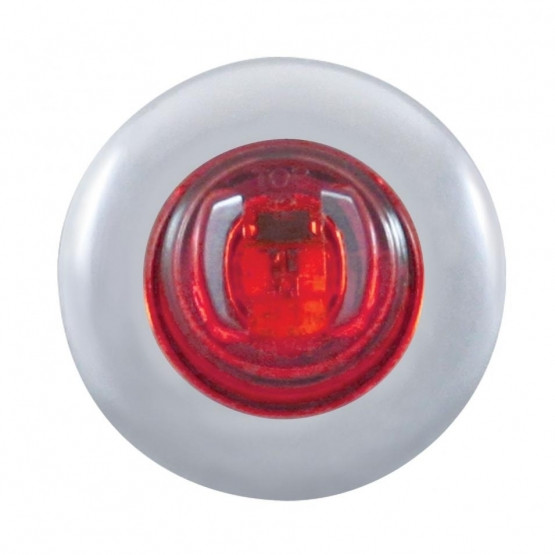 2 LED 3/4" Mini Light With Bezel (Clearance/Marker) - Red LED/Red Lens