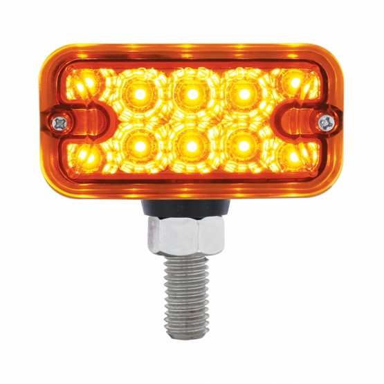 20 LED Dual Function Reflector Double Face Light - T-Mount -Amber & Red LED/Amber & Red Lens