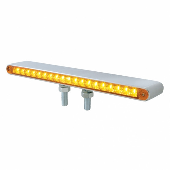 38 LED 12" Reflector Double Face Light Bar - Amber LED/Amber Lens