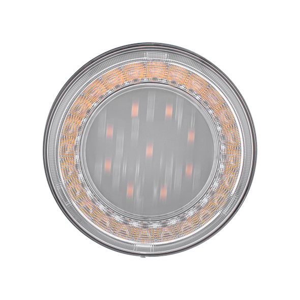 33 LED 4" Round Lumos Light X-Series (Turn Signal) - Amber LED/Clear Lens