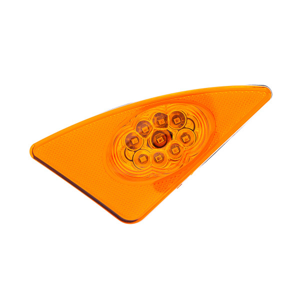 9 LED Competition Series Fender Light For 2007-2017 Kenworth T660 (Driver) -Amber LED/Lens