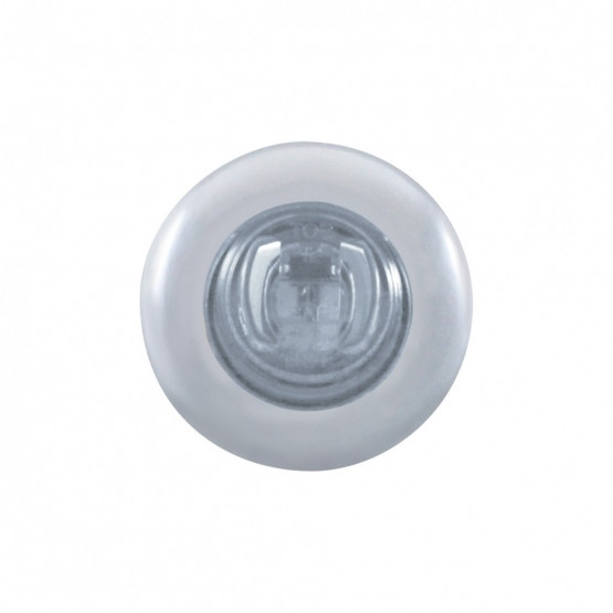 2 LED 3/4" Mini Light With Bezel (Clearance/Marker) - Amber LED/Clear Lens