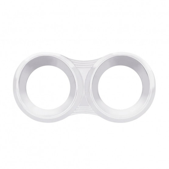 41719-UP 2 GAUGE CLUSTER BEZEL WITH VISOR FOR PETERBILT (2005 & OLDER)- HORIZONTAL