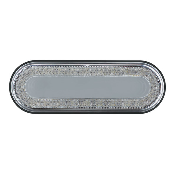 24 LED 6" Oval Mirage Light (Stop, Turn & Tail) - Red LED/Clear Lens