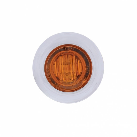 3 LED Dual Function 3/4" Mini Light With Bezel (Clearance/Marker) - Amber LED/Amber Lens