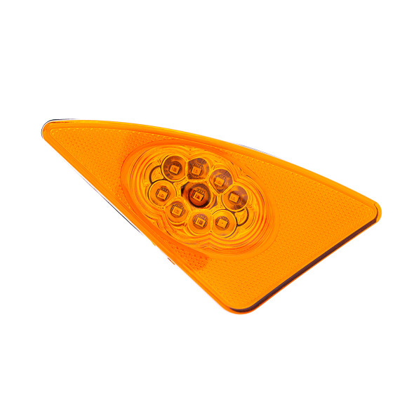 9 LED Competition Series Fender Light For 2007-2017 Kenworth T660 (Passenger) -Amber LED/Lens