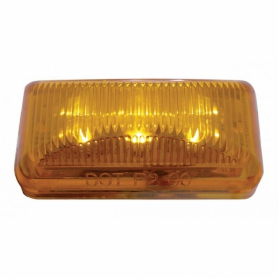 6 LED Rectangular Light (Clearance/Marker) - Amber LED/Amber Lens (Bulk)