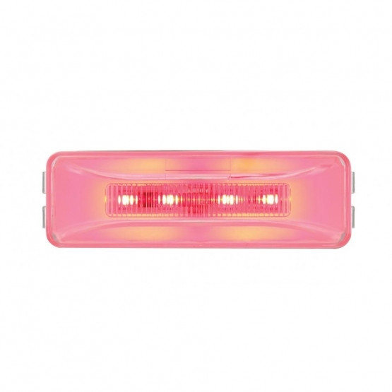 10 LED Rectangular GloLight (Clearance/Marker) - Red LED/Clear Lens