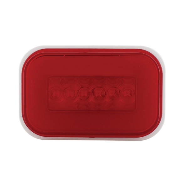 14 LED Rectangular GloLight (Stop, Turn & Tail) - Red LED/Red Lens (Bulk)